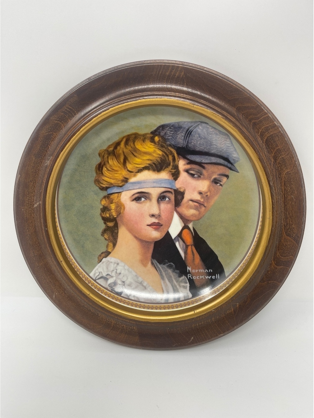 Norman Rockwell Framed Plate Rediscovered Women Vintage Wall Decor